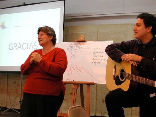 Mary Forster teaching University Students
